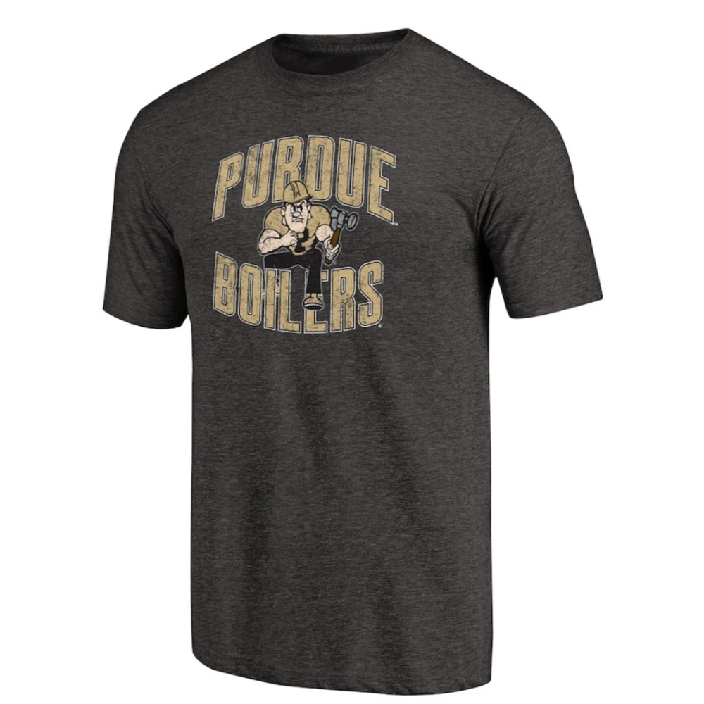 Purdue Boilermakers Heathered Black Team Hometown Collection Tri-Blend Men's 3XL